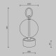 Maytoni-MOD478RL-L3B3K - Double Moon - Black Rechargeable LED Table Lamp with Smoked Glass