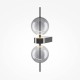 Maytoni-MOD478WL-L8B3K - Double Moon - Black LED Wall Lamp with Smoked Glass