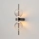 Maytoni-MOD478WL-L8B3K - Double Moon - Black LED Wall Lamp with Smoked Glass