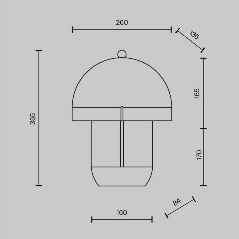 Maytoni-MOD479TL-L14W3K - Hope - White Ceramic LED Table Lamp