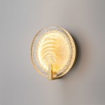 Regatta - Brass LED Wall Lamp with Decorative Glass