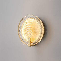 Regatta - Brass LED Wall Lamp with Decorative Glass
