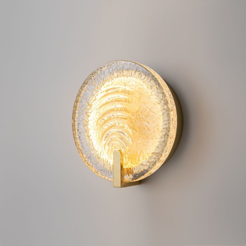 Maytoni-MOD481WL-L5BS3K - Regatta - Brass LED Wall Lamp with Decorative Glass