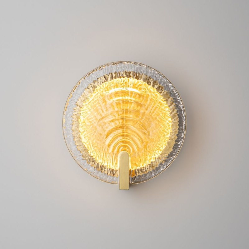 Maytoni-MOD481WL-L5BS3K - Regatta - Brass LED Wall Lamp with Decorative Glass