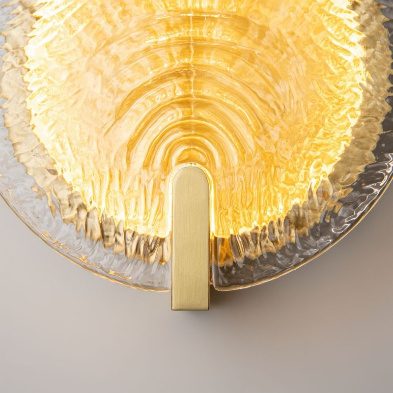 Maytoni-MOD481WL-L5BS3K - Regatta - Brass LED Wall Lamp with Decorative Glass
