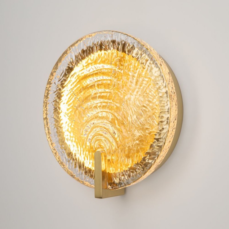 Maytoni-MOD481WL-L8BS3K - Regatta - Brass LED Wall Lamp with Decorative Glass