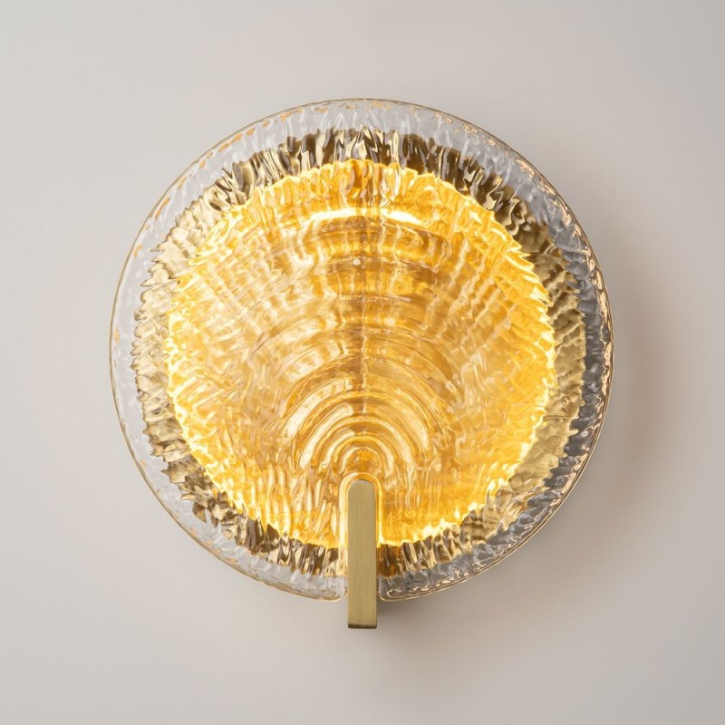 Maytoni-MOD481WL-L8BS3K - Regatta - Brass LED Wall Lamp with Decorative Glass