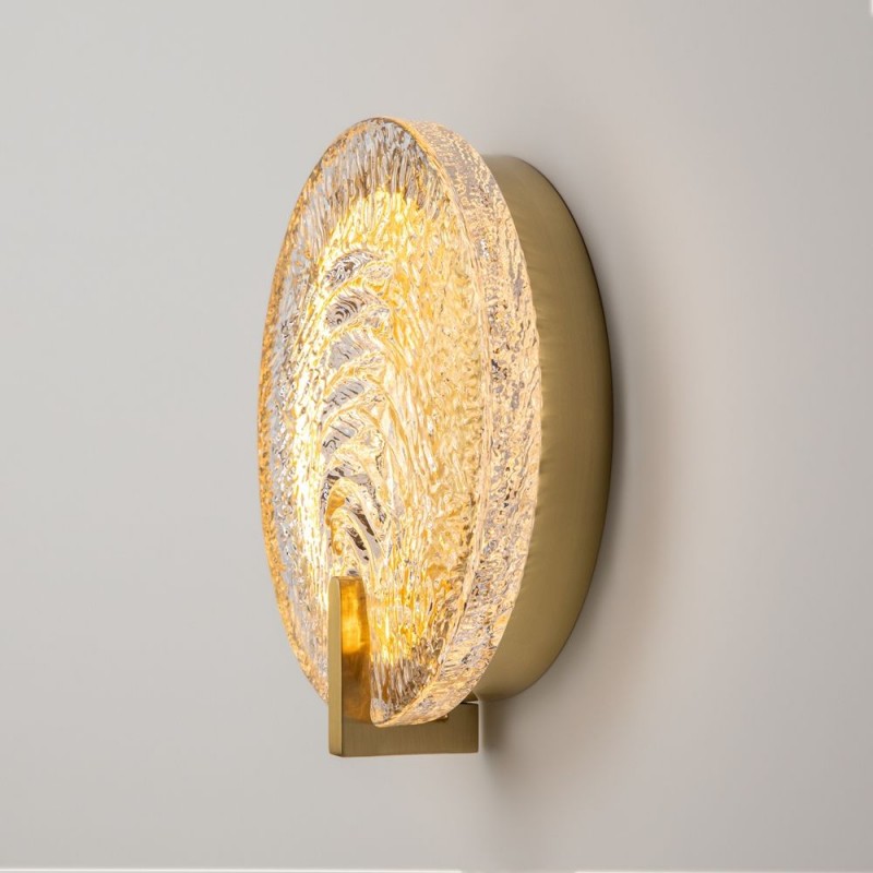 Maytoni-MOD481WL-L8BS3K - Regatta - Brass LED Wall Lamp with Decorative Glass