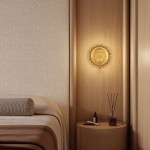 Regatta - Brass LED Wall Lamp with Decorative Glass
