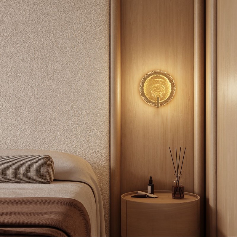 Maytoni-MOD481WL-L8BS3K - Regatta - Brass LED Wall Lamp with Decorative Glass