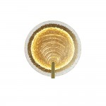 Regatta - Brass LED Wall Lamp with Decorative Glass