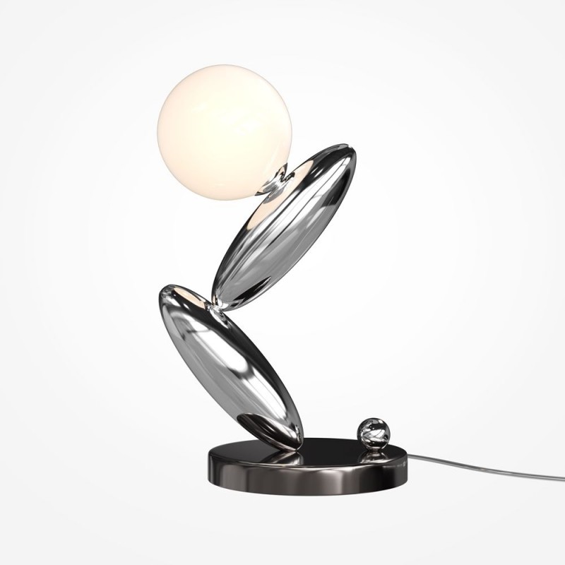 Maytoni-MOD482TL-L6PT3K - Resonance - Platinum LED Table Lamp with White Opal Glass