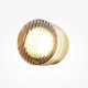 Maytoni-MOD493WL-L6BSK1 - Olo - Brass CCT Wall Lamp with Ribbed Amber Glass