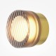Maytoni-MOD493WL-L6BSK1 - Olo - Brass CCT Wall Lamp with Ribbed Amber Glass