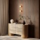 Maytoni-MOD493WL-L6PTK1 - Olo - Satin Platinum CCT Wall Lamp with Ribbed Glass