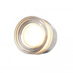 Olo - Satin Platinum CCT Wall Lamp with Textured Glass