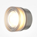 Olo - Satin Platinum CCT Wall Lamp with Textured Glass