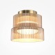 Maytoni-MOD496CL-L12BZK - Scala - Bronze LED Ceiling Lamp with Ribbed Amber Glass