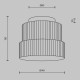 Maytoni-MOD496CL-L12BZK - Scala - Bronze LED Ceiling Lamp with Ribbed Amber Glass