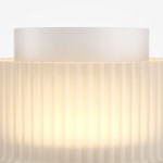 Scala - White LED Ceiling Lamp with Ribbed White Glass