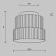 Maytoni-MOD496CL-L12WK - Scala - White LED Ceiling Lamp with Ribbed White Glass