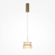 Maytoni-MOD496PL-L12BZK - Scala - Bronze LED Pendant with Ribbed Amber Glass