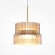 Maytoni-MOD496PL-L12BZK - Scala - Bronze LED Pendant with Ribbed Amber Glass