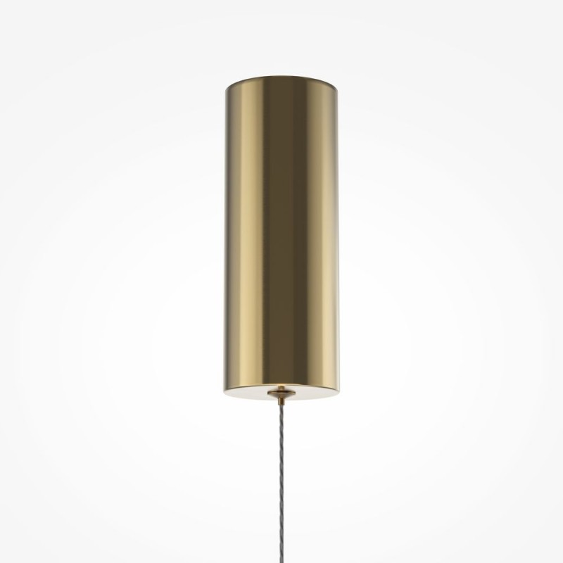 Maytoni-MOD496PL-L12BZK - Scala - Bronze LED Pendant with Ribbed Amber Glass