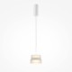 Maytoni-MOD496PL-L12WK - Scala - White LED Pendant with Ribbed White Glass