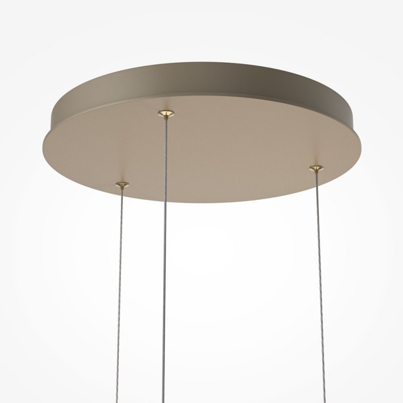 Maytoni-MOD496PL-L33BZK - Scala - Bronze 3 Light LED Cluster Pendant with Ribbed Amber Glass