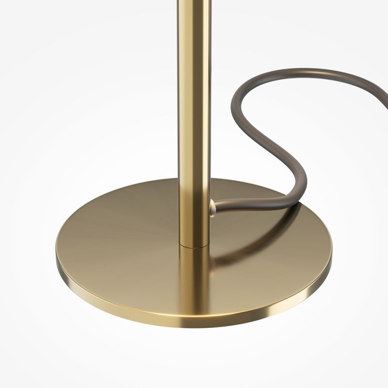 Maytoni-MOD496TL-L12BZK - Scala - Bronze LED Table Lamp with Ribbed Amber Glass