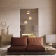 Maytoni-MOD496TL-L12BZK - Scala - Bronze LED Table Lamp with Ribbed Amber Glass