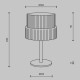 Maytoni-MOD496TL-L12BZK - Scala - Bronze LED Table Lamp with Ribbed Amber Glass