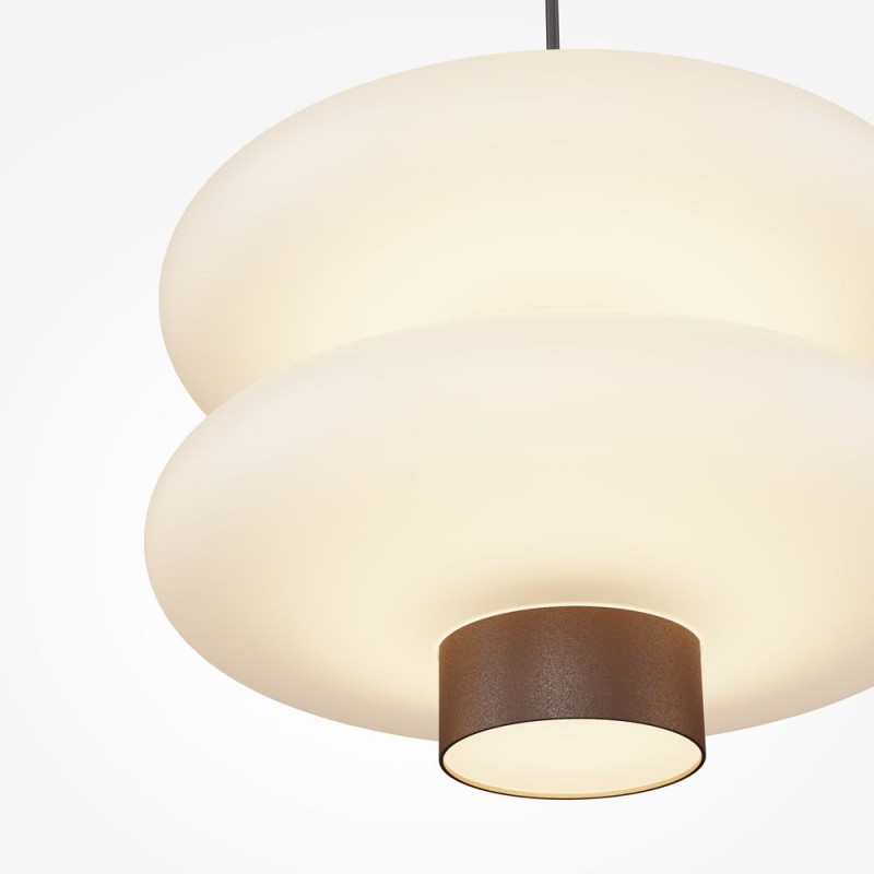 Maytoni-MOD497PL-L23BRK - Nuvem - Brown 3 Light LED over Island Fitting with White Opal Glass