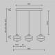 Maytoni-MOD497PL-L23BRK - Nuvem - Brown 3 Light LED over Island Fitting with White Opal Glass