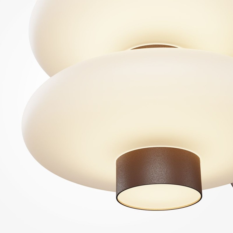 Maytoni-MOD497WL-L8BRK - Nuvem - Brown LED Wall Lamp with White Opal Glass