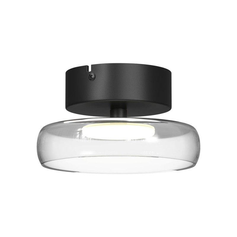 Maytoni-MOD498CL-L13BK - Float - Black LED Semi Flush with Clear Glass