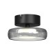 Maytoni-MOD498CL-L13BK1 - Float - Black LED Semi Flush with Smoked Glass