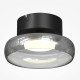 Maytoni-MOD498CL-L13BK1 - Float - Black LED Semi Flush with Smoked Glass