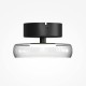 Maytoni-MOD498CL-L13BK - Float - Black LED Semi Flush with Clear Glass