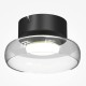 Maytoni-MOD498CL-L13BK - Float - Black LED Semi Flush with Clear Glass