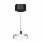 Float - Black LED Pendant with Clear Glass