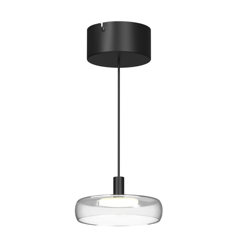 Maytoni-MOD498PL-L13BK - Float - Black LED Pendant with Clear Glass