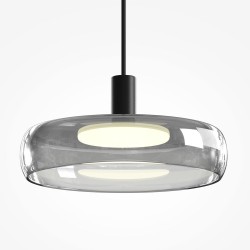 Float - Black LED Pendant with Smoked Glass