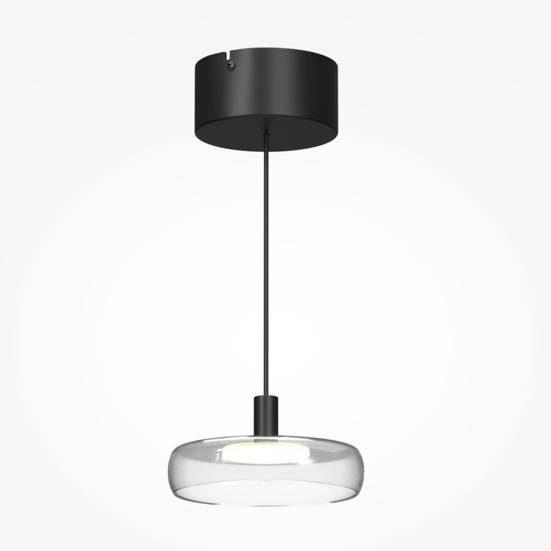 Maytoni-MOD498PL-L13BK - Float - Black LED Pendant with Clear Glass