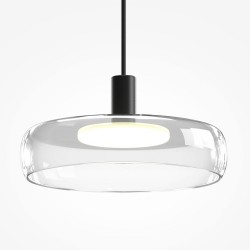 Float - Black LED Pendant with Clear Glass