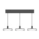 Maytoni-MOD498PL-L25BK - Float - Black 3 Light LED over Island Fitting with Clear Glass