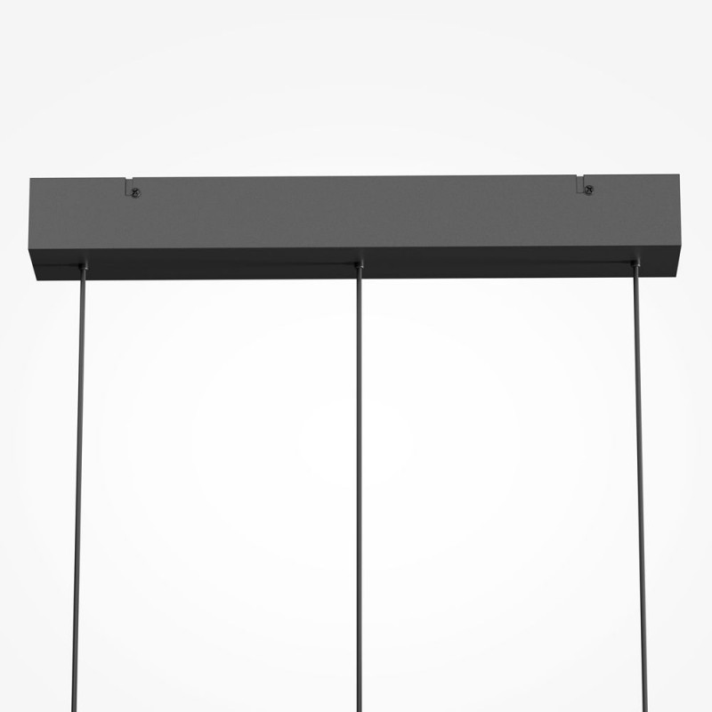 Maytoni-MOD498PL-L25BK - Float - Black 3 Light LED over Island Fitting with Clear Glass