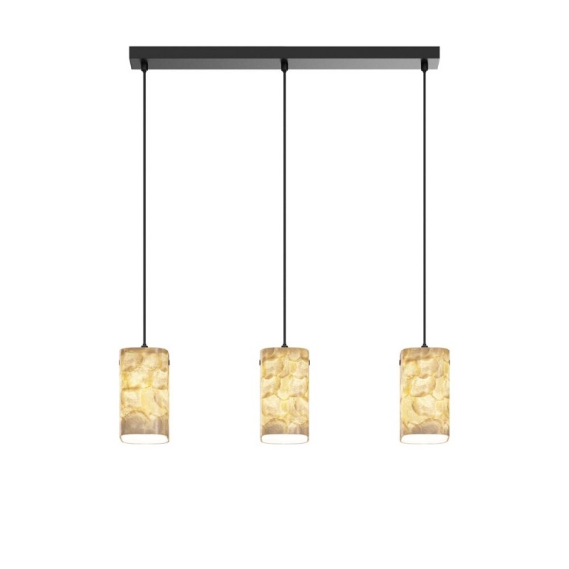 Maytoni-MOD499PL-03B - Maris - Black 3 Light over Island Fitting with White Seashells