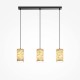 Maytoni-MOD499PL-03B - Maris - Black 3 Light over Island Fitting with White Seashells